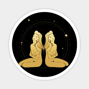 GEMINI zodiac astrology design Magnet